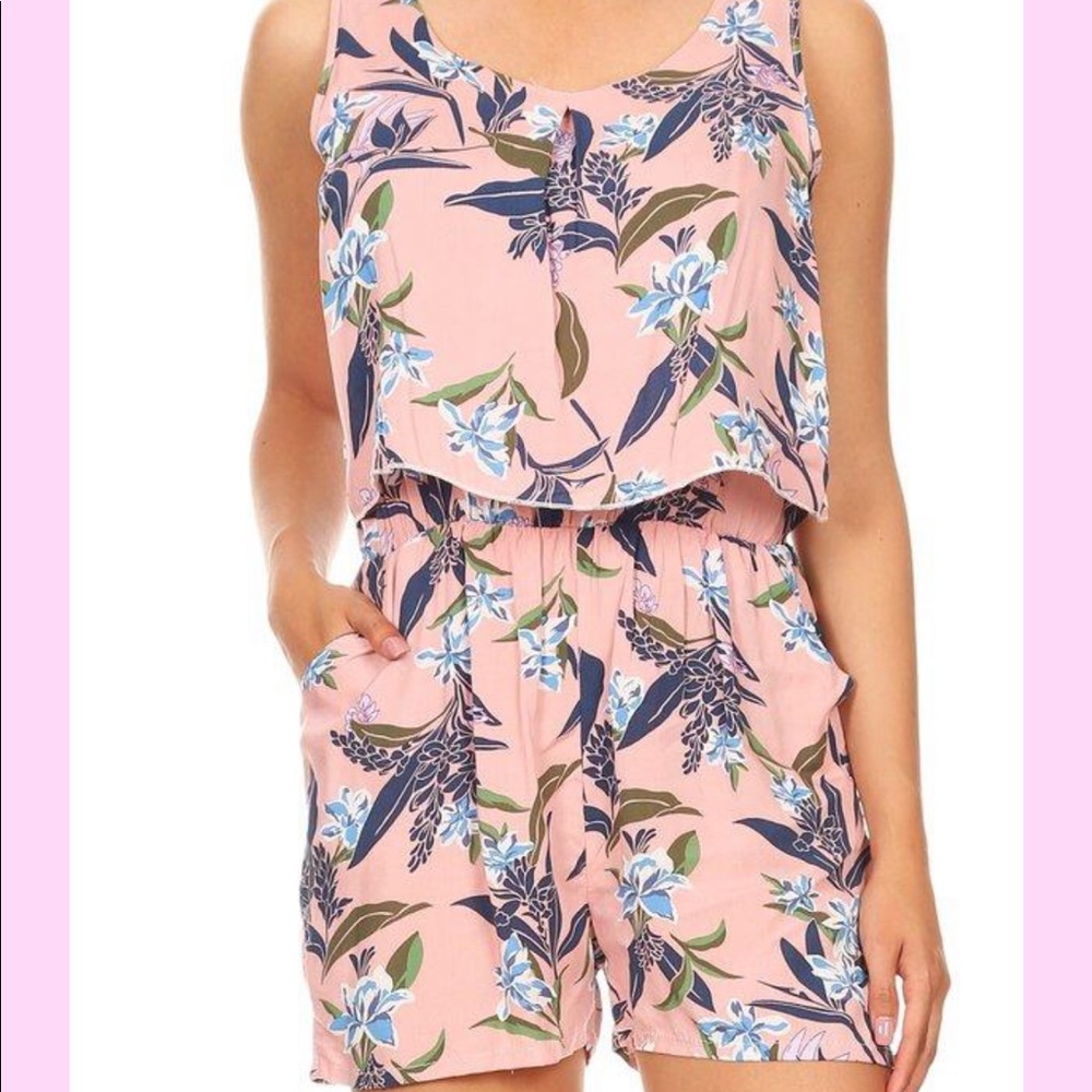 Floral print romper